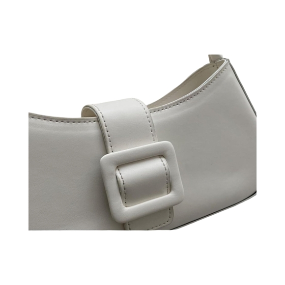 NWOT Simple Pink Crescent Shoulder Bag with Snap Closure - Picture 5 of 5